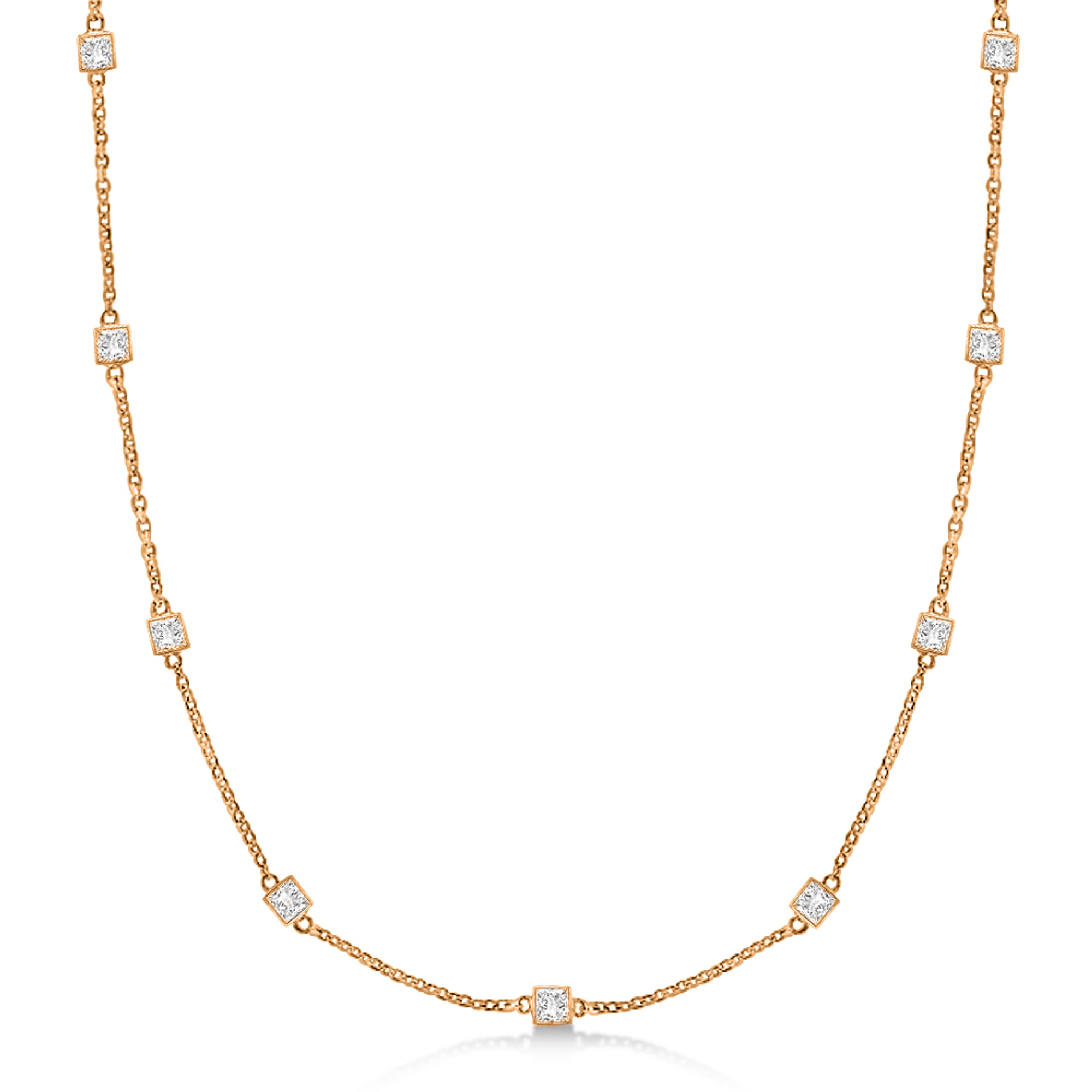 Princess Solitaire Diamond Necklace 1/2ct – Steven Singer Jewelers